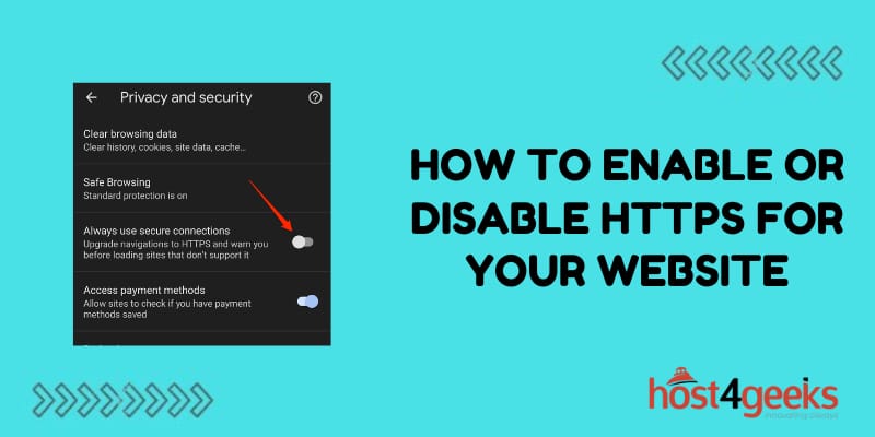 How to Enable or Disable HTTPS for Your Website