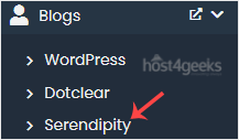 Serendipity softaculous