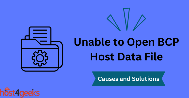 Unable to Open BCP Host Data File