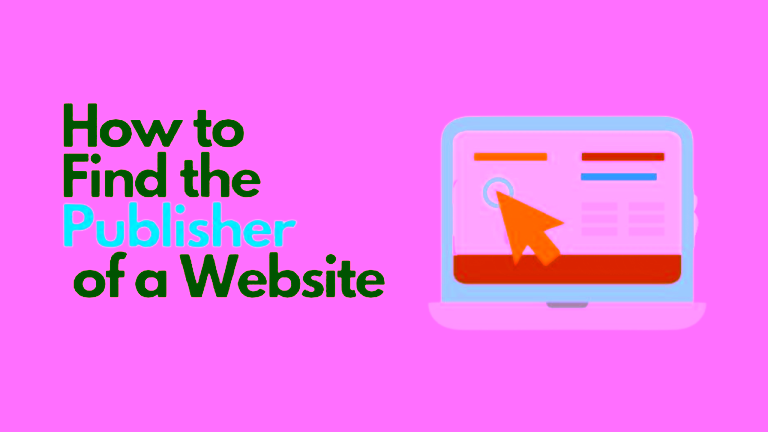 how to find publisher of a website