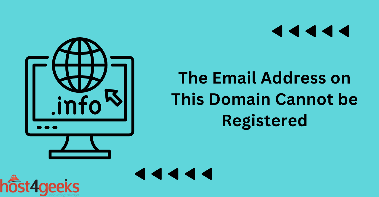 The Email Address on This Domain Cannot be Registered