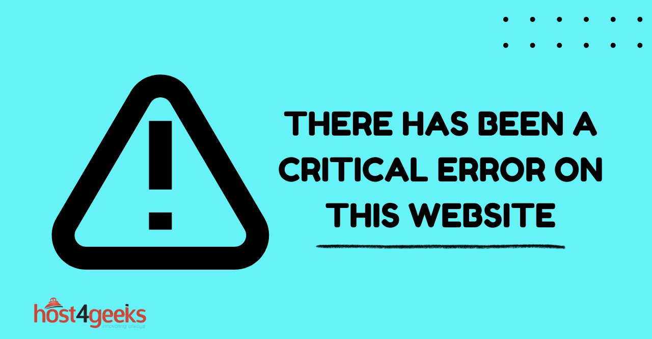 There Has Been a Critical Error on This Website – Elementor