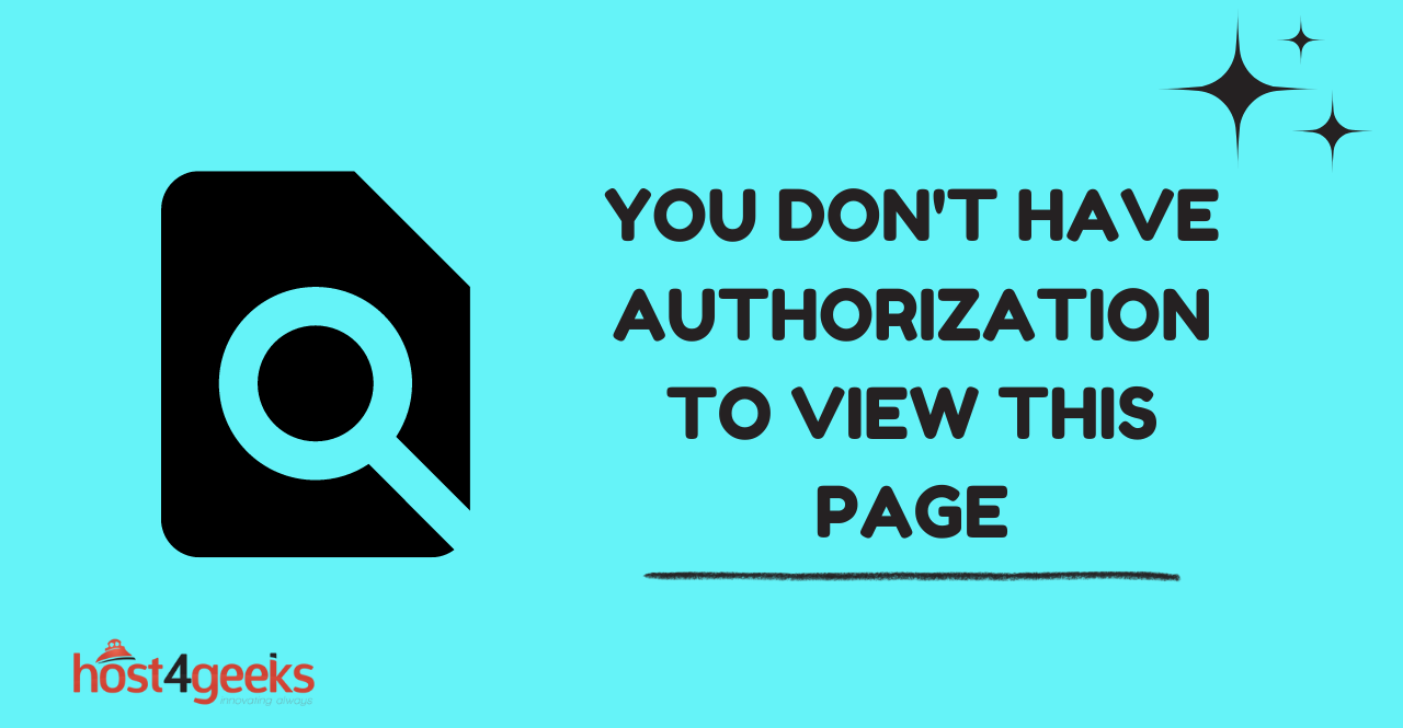 You Don't Have Authorization to View This Page