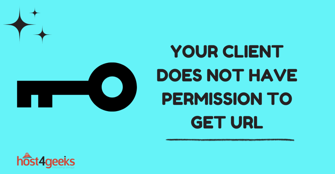 Your Client Does Not Have Permission to Get URL