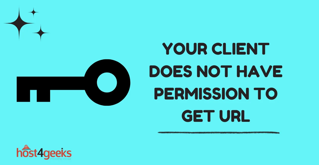 Your Client Does Not Have Permission to Get URL