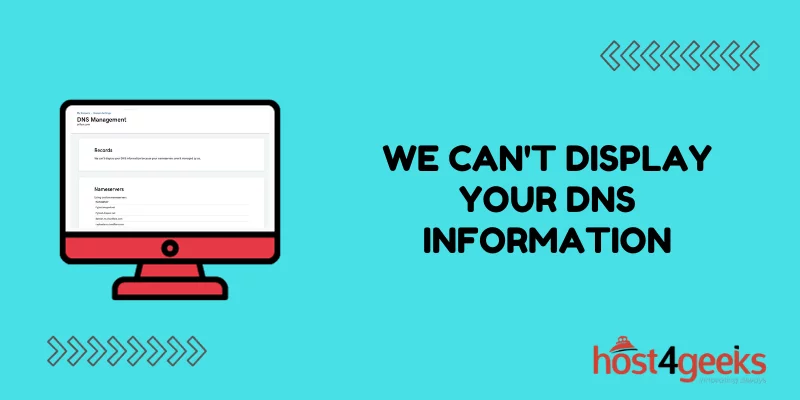 Troubleshooting 'We Can't Display Your DNS Information Because Your Nameservers Aren't Managed by Us