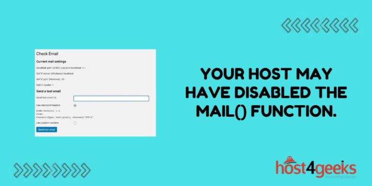your host may have disabled the mail function