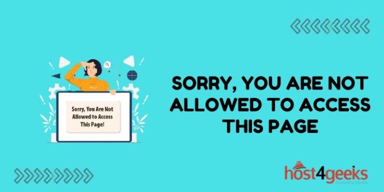 Sorry You Are Not Allowed to Access This Page
