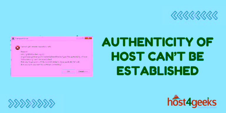 Authenticity of Host Cant Be Established