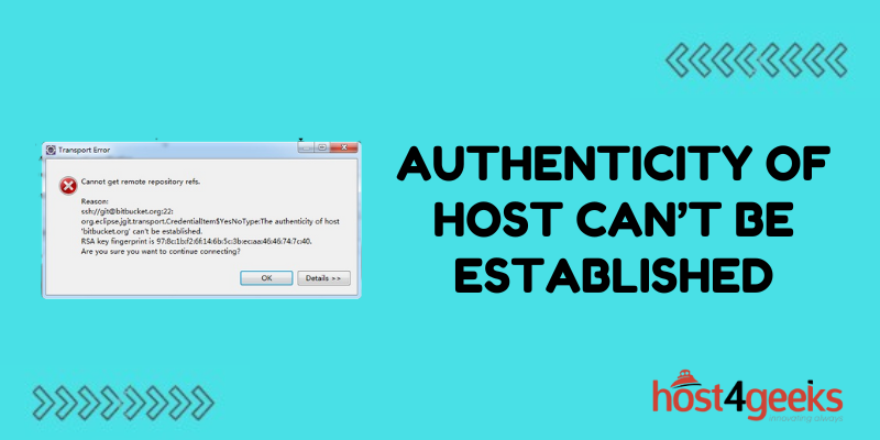 Authenticity of Host Can’t Be Established