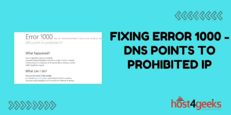 DNS points to prohibited IP