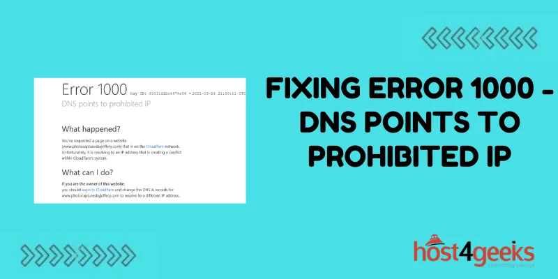 DNS points to prohibited IP