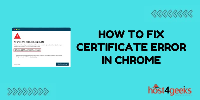 How to Fix Certificate Error in Chrome