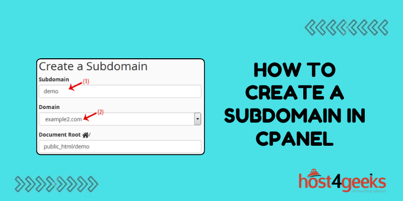 How to Create a Subdomain in cPanel | Host4Geeks LLC