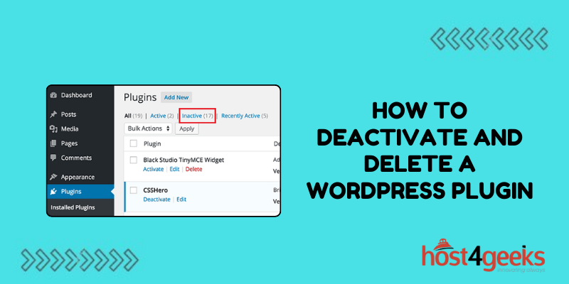 How To Deactivate And Delete A Wordpress Plugin Host4geeks Llc How To Deactivate And Delete A Wordpress Plugin Host4geeks Llc