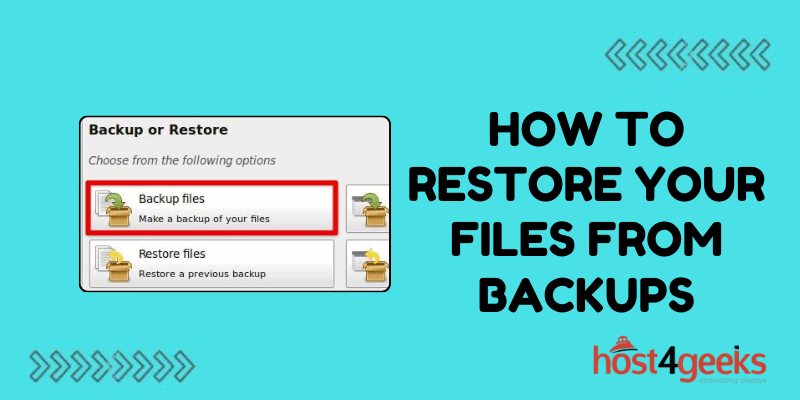 How to restore your files from backups? | Host4Geeks LLC