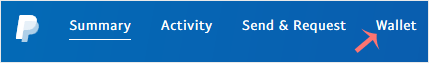 paypal click on wallet menu 2