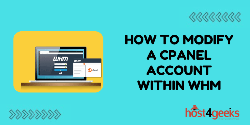 How to modify a cPanel account within WHM