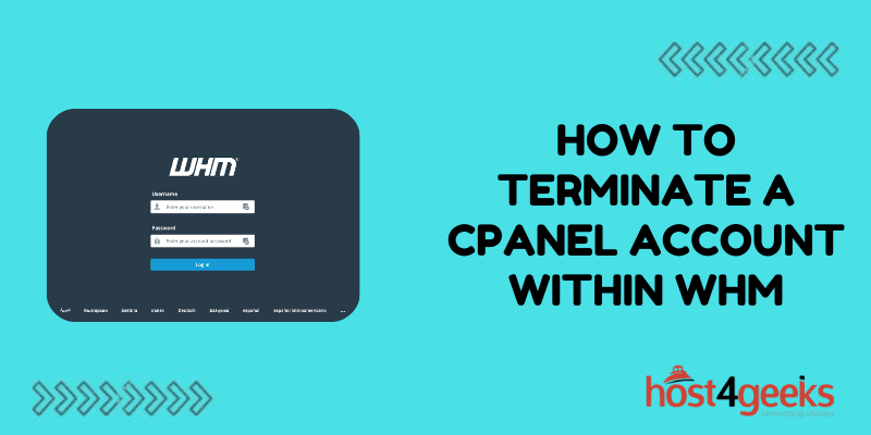 How to terminate a cPanel account within WHM