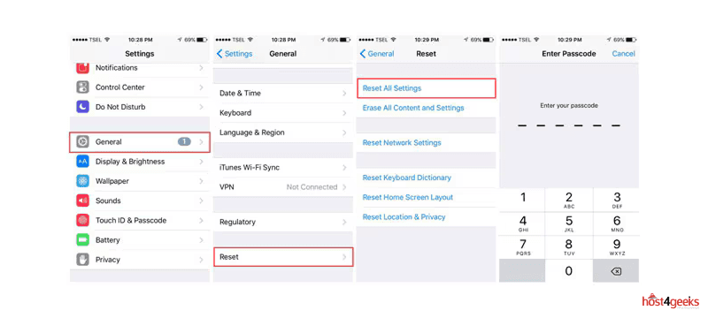 ios reset settings